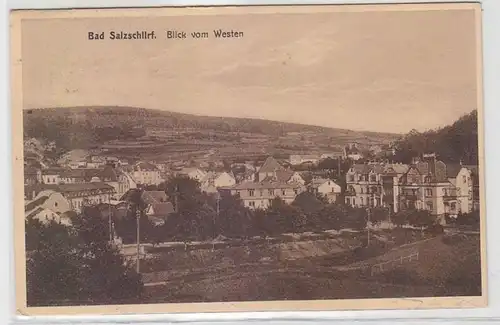 65284 Ak Bad Salzschlirf Blick vom Westen 1927