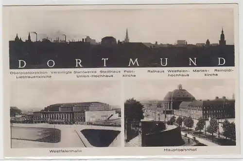 65282 Multi-image Ak Dortmund Westfalenhalle, gare centrale, etc. 1935