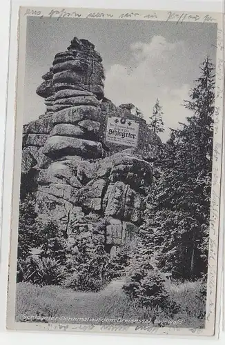 65265 Ak Schlageter Denkmal auf dem Dreisessel bayrischer Wald 1936