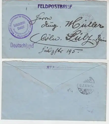 65257 Lettre de presse allemande Afrique du Sud-Ouest avec le cachet de la troupe Swakopmund 1905