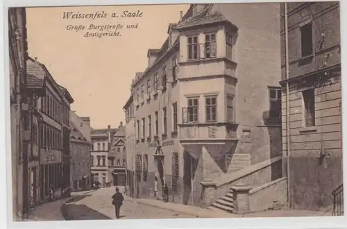 65209 Ak Weißenfels an der Saale große Burgstraße und Amtsgericht 1930