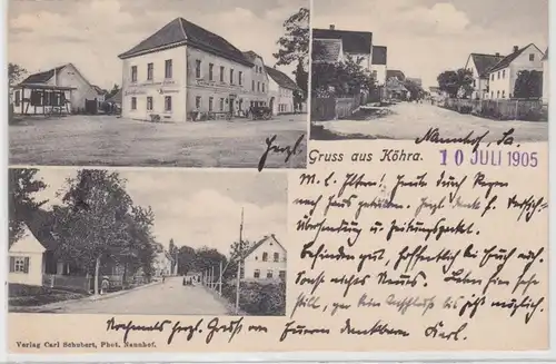 65204 Mehrbild Ak Gruss aus Köhra Ortsansichten 1905