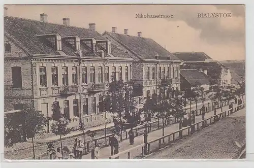65138 Ak Bialystok Ostpreussen Nikolausstrasse um 1915