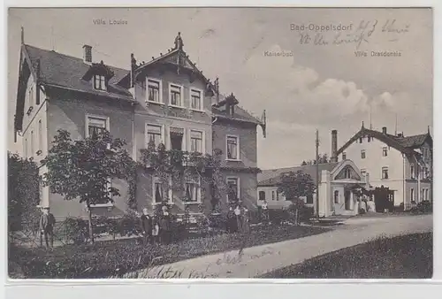 65135 Ak Bad Opppesdorf Villa Louise, Dresde et Kaiserbad 1911