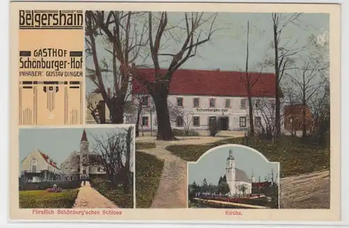 65081 Mehrbild Ak Belgershain Gasthof Schönburger Hof 1914