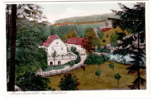 64991 Ak Naupoldsmühle im Mühltal Eisenberg-Klosterlausnitz Thüringen um 1920