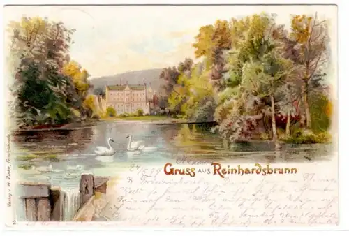 64989 Ak Gruss aus Reinhardsbrunn 1899