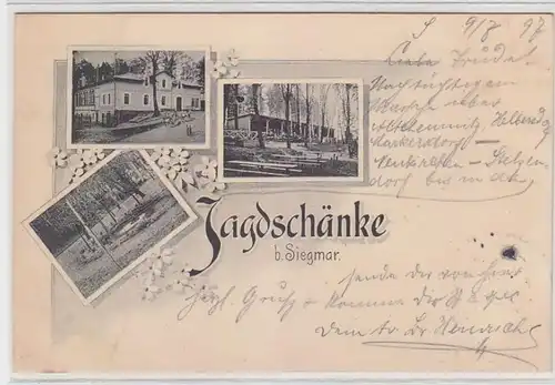 64977 Mehrbild Ak Jagdschänke b. Siegmar 1897
