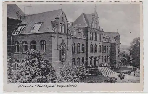 64923 Ak Holzminden (Weserbergland) Baugewerkschule um 1940