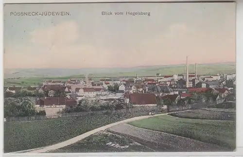 64917 Ak Pössneck Jüdewein Blick vom Hegelsberg 1910