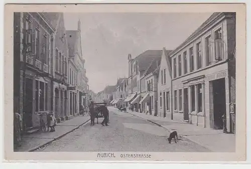 64871 Ak Aurich Osterstrasse avec des magasins 1927