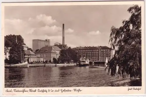 67734 Ak Kiel Neumühle Werk Anschütz & Co und Holsatiamühle um 1930