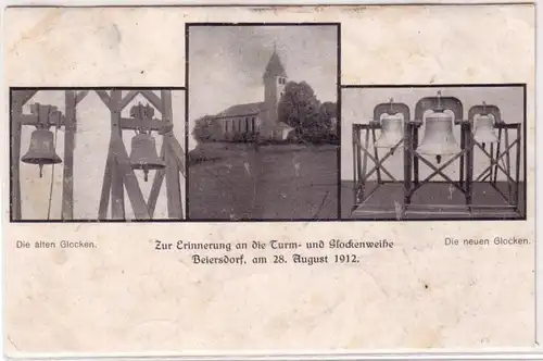 67724 Mehrbild Ak Zur Erinnerung an die Turm- und Glockenweihe Beiersdorf 1912