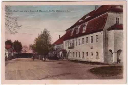 67722 Ak Gruß aus dem Gasthof Memmendorf b. Oederan Sachsen 1928