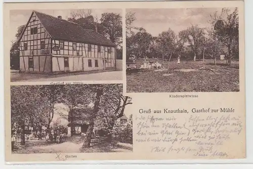 67711 Mehrbild Ak Gruß aus Knauthain Gasthof Zur Mühle 1938