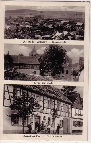 67708 Mehrbild Ak Alterode Ostharz Gasthof zur Post usw. 1938