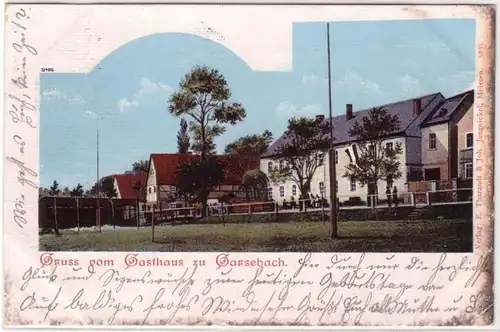 67590 Ak Gruss vom Gasthaus zu Garsebach 1902