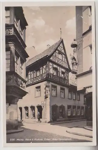 67577 Ak Mainz Maison au coucou Erker ancien lycée 1937