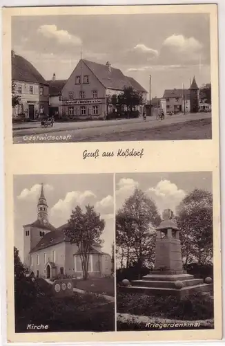 67510 Mehrbild Ak Gruß aus Koßdorf Gastwirtschaft usw. 1940