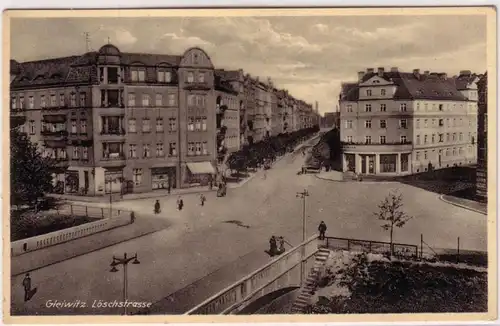 67495 Ak Gleiwitz Löschstrasse 1940