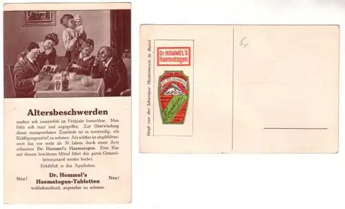 67479 Publicité Ak Dr Hommels Haematogen vers 1920