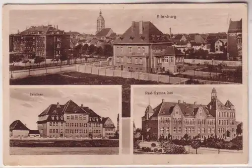 67464 Mehrbild Ak Eilenburg Totale Seminar Real-Gymnasium um 1920