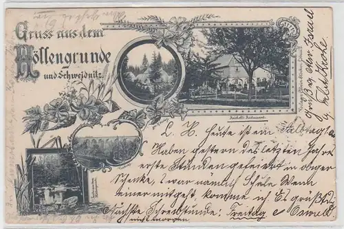 67420 Mehrbild Ak Gruß aus dem Höllengrunde und Schweidnitz 1898