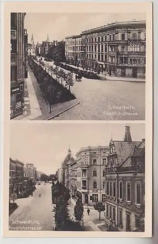 67410 Mehrbild Ak Schweidnitz Friedensstrasse und Friedrichstrasse um 1920