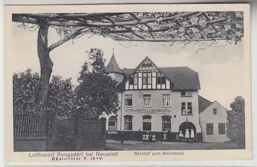 67404 Ak Airkurort Rengsdorf bei Neuwied Gasthof zu Weinstock 1914