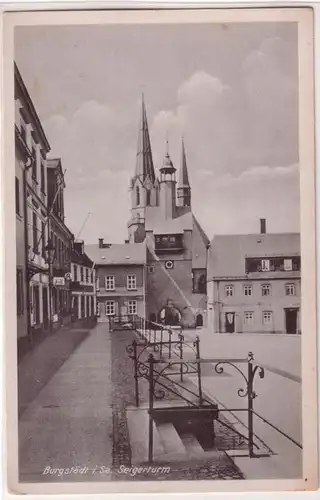 67399 Ak Burgstädt in Sachsen Seigerturm um 1940