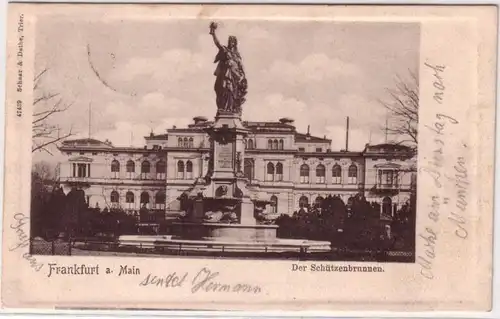 67356 Ak Frankfurt am Main der Schützerbrunnen 1902