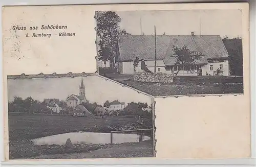 67305 Mehrbild Ak Gruss aus Schönborn b. Rumburg - Böhmen um 1910