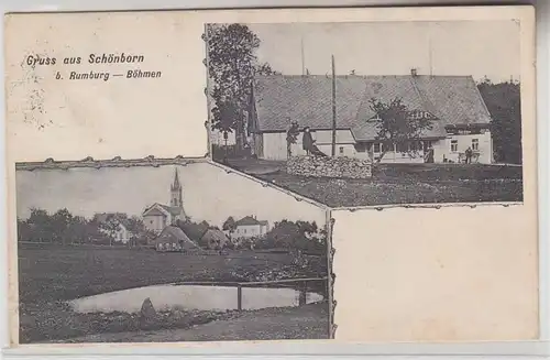 67305 Multi-image Ak Gruss de Schönborn b. Rumburg - Bohême vers 1910