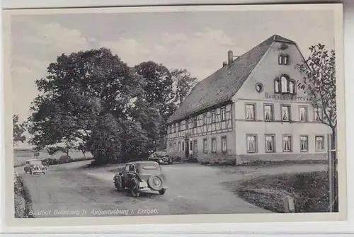 67282 Ak Gasthof Grünberg bei Augustusburg im Erzgebirge um 1940