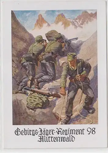 67271 Propaganda Ak Gebirgs Jäger Regiment 98 Mittenwald um 1940