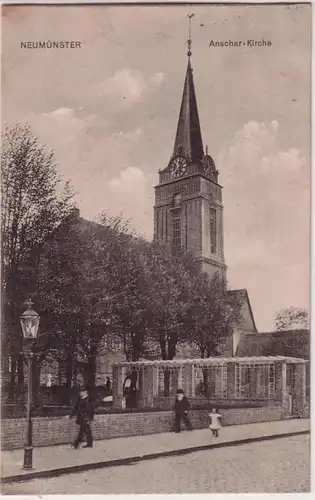67232 Feldpost Ak Neumünster Anschar Eglise 1915