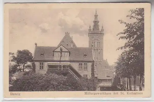 67163 Feldpost Ak Danzig Müllergewerkhaus mit St. Katharinen 1939