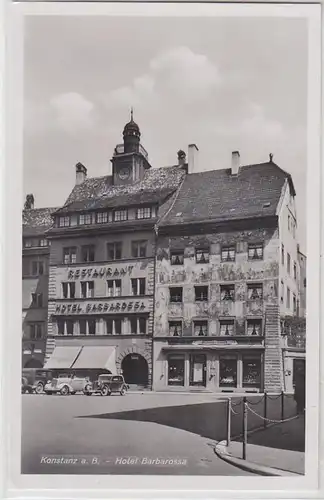 64793 Ak Konstanz am Bodensee Hotel Barbarossa um 1940