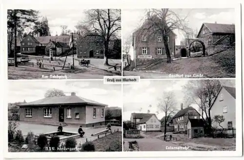 64767 Multi-image Ak Salut de Marbach Gasthof zu Linde, Luisenstraße, etc. 1939