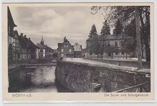 64665 Feldpost Ak Wörth à l'école Sauer bâtiment 1941