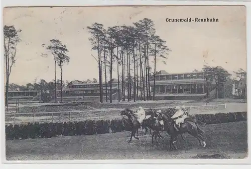 64657 Ak Grunewald Pferde Rennbahn 1909