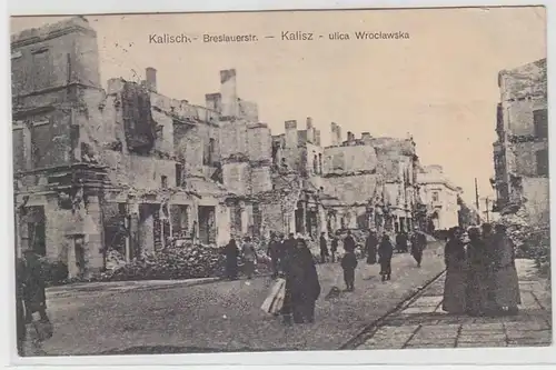64539 Feldpost Ak Kalisz Kalisz Breslauerstrasse Ulica Wroclawska 1915