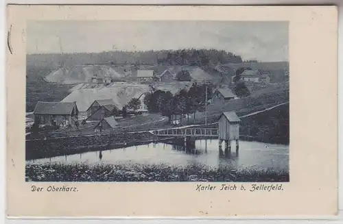 64537 Ak Der Oberharz Karler Teich bei Zellerfeld 1919