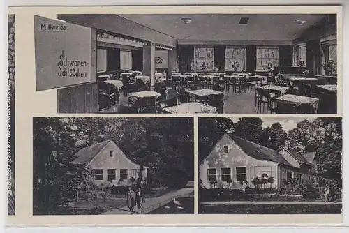 64488 Mehrbild Ak Mittweida Gaststätte Schwanenschlößchen 1942