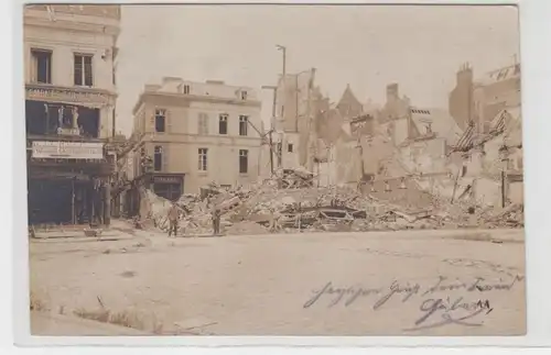 64481 Photo Ak Lens France Destructions 1ère Guerre mondiale 1918