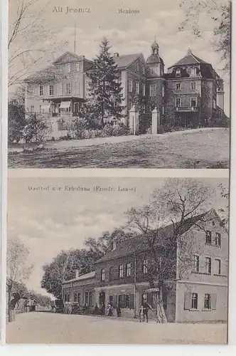 64450 Mehrbild Ak Alt-Jessnitz Schloß und Gasthof zur Erholung um 1910