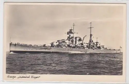 64414 Feldpost Ak Kreuzer "Admiral Hipper" 1941