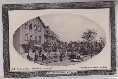 64406 Ak Hotel und Wirtshaus "Waldesruh" Glienicke bei Hermsdorf 1912