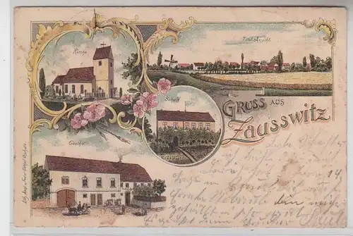 64388 Ak Lithographie Gruss aus Zausswitz 1904