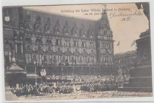 64305 Ak Enthüllung des Kaiser Wilhelm Denkmal in Hamburg 1903